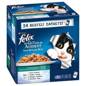 Felix, Felix ´´So gut wie es aussieht´´ in Gelee 24 x 100 g - Köstliche Fleischauswahl, 