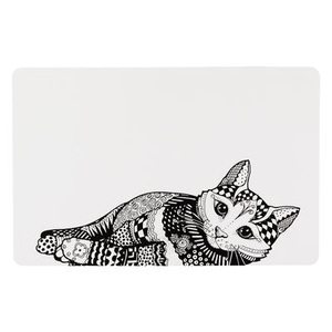 Trixie, Trixie Napfunterlage Zentangle - L 44 × B 28 cm, Trixie Napfunterlage Katze - L 44 × B 28 cm