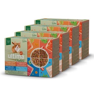 40 + 8 gratis! 48 x 85 g Ultima Katzenfutter 4,08 kg - Sterilized: Huhn und Lachs