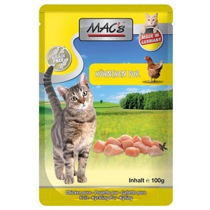 MAC´s, Sparpaket MAC´s Cat Pouch 24 x 100 g - Lachs & Geflügel, MAC´s Cat Pouch 12 x 100 g - Lachs & Hühnchen