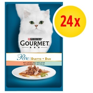 Megapack Gourmet Perle 24 x 85 g - Erlesene Streifen mit Lachs