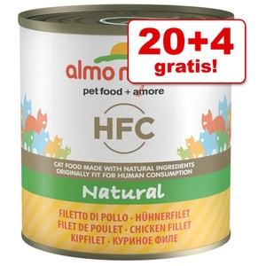 Almo Nature Classic, 20 + 4 gratis! 24 x 280 g Almo Nature HFC - Hühnerfilet, Almo Nature HFC Natural 6 x 280 g - Hühnerfilet