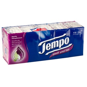 Tempo, Tempo Taschentücher Sanft & Frei - 3 Packungen à 20 x 9 Stück, Tempo Taschentücher Sanft&Frei