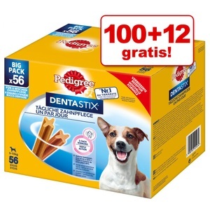 Pedigree, 100 + 12 gratis! 112 x Pedigree Dentastix Tägliche Zahnpflege/ Dentastix Fresh Tägliche Frische - Fresh - groß, Pedigree Denta Stix Fresh - Multipack (28 Stück) für grosse Hunde