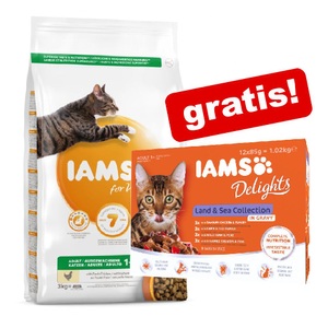 IAMS, IAMS for Vitality Cat Adult Indoor Huhn - 3 kg, IAMS Advanced Nutrition Indoor Cat mit Huhn - 3 kg
