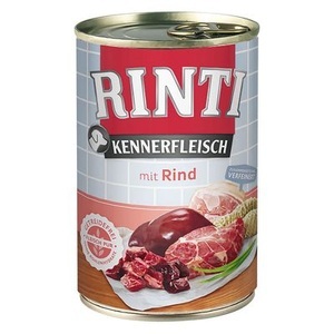RINTI, RINTI Kennerfleisch 6 x 400 g - Rind, Rinti Kennerfleisch Rind für Hunde (400g)