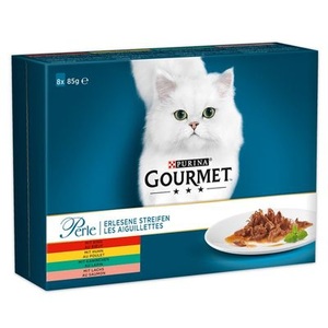 Gourmet, Multipack Gourmet Perle 8 x 85 g - Erlesene Streifen, GOURMET Perle Erlesene Streifen 8x85g