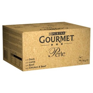 Gourmet, Megapack Gourmet Perle 96 x 85 g - Ente, Lamm, Rind, Huhn und Rind, 