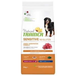 Natural Trainer Sensitive No Gluten Adult Medium/Maxi mit Lamm - 2 x 12 kg