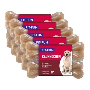 FIT+FUN, FIT+FUN Kauknochen gepresst 10 Stück, 13 cm, FIT+FUN Kauknochen gepresst 10 Stück, 13 cm