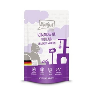 MjAMjAM, MjAMjAM Quetschie 12x125 g Truthahn, MjAMjAM Nassfutter Katze Adult, Quetschie, Truthahn & Möhrchen 12x125 g