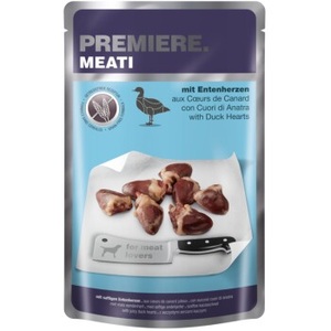 Première, PREMIERE Meati Pouch Adult 5x500g Entenherzen, PREMIERE Meati Nassfutter Hund Adult, Entenherzen 5x500 g