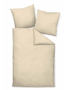 Janine, Bettwäsche-Garnitur aus Soft-Seersucker Janine beige, Bettwäsche-Garnitur ca. 155x220cm / 80x80cm Janine beige