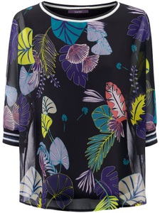 Laurèl, Bluse 3/4-Fledermaus-Ärmel Laurèl mehrfarbig Größe: 36, Bluse 3/4-Fledermaus-Ärmel Laurèl mehrfarbig Größe: 36