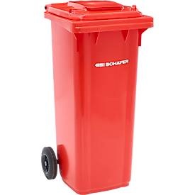 SSI Schäfer, Mülltonne GMT, 140 l, fahrbar, rot, Mülltonne GMT, 140 l, fahrbar, rot