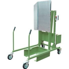 undefined, Mülltonnen-Kippstation MKS, für 120 & 240 l Tonnen, Ausschütthöhe 1480 mm, Kippwinkel 135°, bis 110 kg, Rollen, 12 V, RAL 6011, Mülltonnen-Kippstation MKS, für 120 & 240 l Tonnen, Ausschütthöhe 1480 mm, Kippwinkel 135°, bis 110 kg, Rollen, 12 V, RAL 6011
