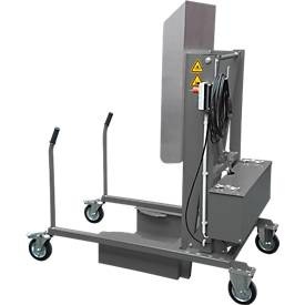 undefined, Mülltonnen-Kippstation MKS, für 120 & 240 l Tonnen, Ausschütthöhe 1480 mm, Kippwinkel 135°, bis 110 kg, Rollen, 230 V, RAL 7005, Mülltonnen-Kippstation MKS, für 120 & 240 l Tonnen, Ausschütthöhe 1480 mm, Kippwinkel 135°, bis 110 kg, Rollen, 230 V, RAL 7005