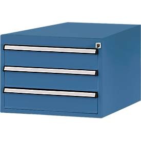 Manuflex, Manuflex ZB4612.5007 Komplett-Gehäuse 300 UNIVERSAL für 800 mm Tiefe RAL5007 brillantblau (B x H x T) 500 x 360 x 580, Manuflex Schubladen-Unterbau, für T 800 mm, brillantblau
