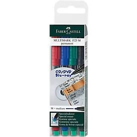 Faber-Castell, Faber-Castell CD/DVD Multimarker M, Faber-Castell OHP MULTIMARK, M, 4-farbig assortiert, permanent, 152504
