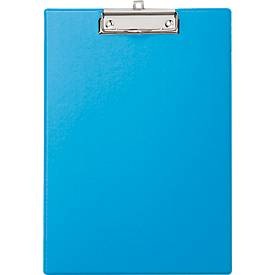 Maul, MAUL Klemmbrett, DIN A4, Karton/Polypropylen, mit Aufhängeöse, hellblau, MAUL Klemmbrett mit Folienüberzug, DIN A4, mit Aufhängeöse, 319 x 229 x 13 mm, hellblau