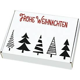 undefined, Maxibriefkartons, mit Motiv ?Tannenbaumallee?, portooptimiert, bis 20 kg, Aussenmasse 350 x 250 x 50 mm, Mikrowellpappe, weiss-braun, 20 Stück, Maxibriefkartons, mit Motiv ?Tannenbaumallee?, portooptimiert, bis 20 kg, Aussenmasse 350 x 250 x 50 mm, Mikrowellpappe, weiss-braun, 20 Stück