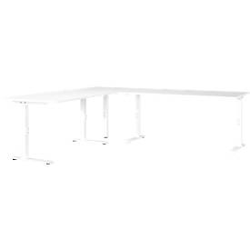 Premium Living, Eckschreibtisch Ribera in Weiss, Eckschreibtisch Ribera in Weiss