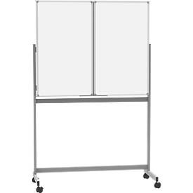 Maul, Mobile Klapptafel MAULstandard, Mobile Whiteboard-Klapptafel MAULstandard, weiß kunststoffbeschichtet, magnethaftend, 2 Flügel, B 1200 x H 1000 mm