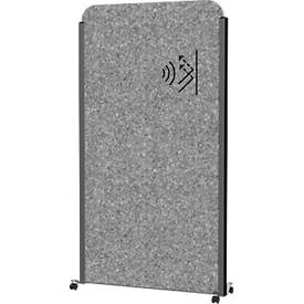 Maul, Mobiles MAUL Stellwandsystem MAULcocoon Akustik, B 1000 x H 1800 mm, dunkelgraue Oberfläche, anthrazit, Maul Stellwand Anthrazit, Dunkelgrau 9701189
