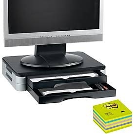 undefined, Monitor-/Printer-Stand + Post it Würfel neongrün 76x76 mm, GRATIS, Monitor-/Printer-Stand + Post it Würfel neongrün 76x76 mm, GRATIS
