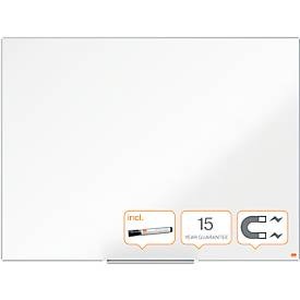 Nobo, Whiteboard Nano Clean™ PRO, Nobo Impression Pro Wandmontierbares Magnetisches Whiteboard 1915403 Lackierter Stahl Schlankes Alurahmen InvisaMount-Montagesystem 1200 x 900 mm Weiss