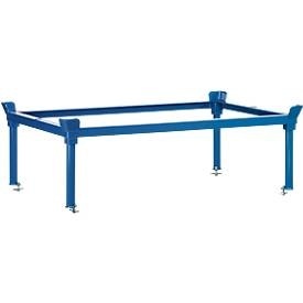 Fetra, Aufsetzrahmen, für Paletten-Fahrgestell, Stahl, bis 1200 kg, blau, H 370/652 mm