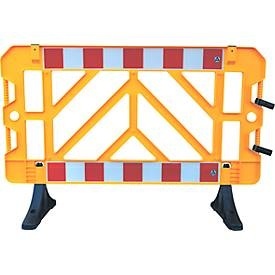 Jungheinrich PROFISHOP, Absperrgitter aus PP, Füsse PVC, gelb, Absperrgitter 2er Set, 1000 x 1500 mm, gelb