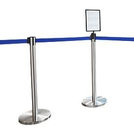 undefined, Absperrpfosten, 2 Stück + Tafel, blau, Absperrpfosten, 2 Stück + Tafel, blau