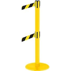 Guidesystems, Absperrpfosten RS-Guidesystems GLA 95, gelb/schwarz/gelb, Absperrpfosten RS-Guidesystems GLA 95, gelb/schwarz/gelb