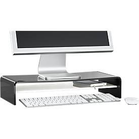 undefined, Acryl-Medienträger U-Form mit Boden, 500 x 230 x 100 mm, schwarz/weiß, Acryl-Medienträger U-Form mit Boden, 500 x 230 x 100 mm, schwarz/weiß