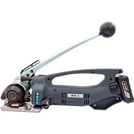 Banholzer und Wenz, Akku Umreifungsgerät BHC-3, für PE-& PET-Bänder mit B 9-19 mm & Stärke 0,5-1,0 mm, Zugkraft 2300 N, integrierte Schneideeinheit, LED-Anzeige, schwarz, Akku Umreifungsgerät BHC-3, für PE-& PET-Bänder mit B 9-19 mm & Stärke 0,5-1,0 mm, Zugkraft 2300 N, integrierte Schneideeinheit, LED-Anzeige, schwarz