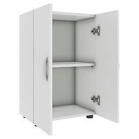 VCM, Büroschrank Bücher Ordner Aktenschrank Büromöbel Schrank Ulas 2-fach Drehtüren Büroschrank Bücher Ordner Aktenschrank Büromöbel Schrank Ulas 2-fach Drehtüren, VCM - Büroschrank mit 2 Fächern | moderner Aktenschrank Drehtüren Maße ca. H. 74 x B. 49 T. 34 cm Ulas 2-Fach, One Size, Weiss