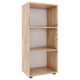 VCM, Holz Büro Stand Regal Bücher Ordner Aktenregal Ordnerregal Bücherregal Ulas 3f Holz Büro Stand Regal Bücher Ordner Aktenregal Ordnerregal Bücherregal Ulas 3f, Aktenregal Ulas, 3 Ordnerhöhen, 2 Fachböden, für ca. 18 Ordner, B 490 x T 320 x H 1080 mm, Holz, Honig-Eiche