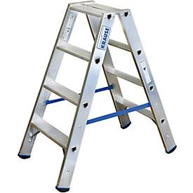 KRAUSE, Krause 124722 Aluminium Treppe Arbeitshöhe (max.): 2.45 m Silber 5.5 kg, Krause 124722 Aluminium Treppe Arbeitshöhe (max.): 2.45 m Silber DIN EN 131 5.5 kg