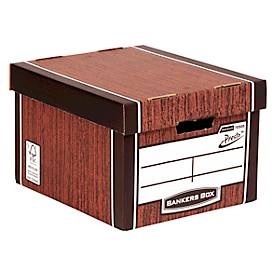 Bankers Box, Archivbox BANKERS BOX® Premium Classic, für A4-Formate, stapelbar bis 6 Stück, 100 % Recycling-Karton, B 330 x T 381 x H 254 mm, braun, 5 Stück, Archivbox BANKERS BOX® Premium Classic, für A4-Formate, stapelbar bis 6 Stück, 100 % Recycling-Karton, B 330 x T 381 x H 254 mm, braun, 5 Stück