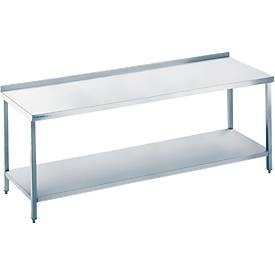 undefined, Arbeitstisch aus Edelstahl mit Bodenablage, 850 x 700 x 1800 mm, Arbeitstisch aus Edelstahl mit Bodenablage, 850 x 700 x 1800 mm