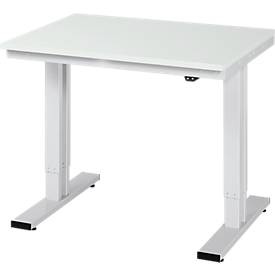 RAU, Arbeitstisch, elektrisch höhenverstellbar, RAU Arbeitstisch, elektrisch höhenverstellbar, Höhe 720 - 1120 mm, Spanplatte MF-beschichtet, BxT 1000 x 800 mm