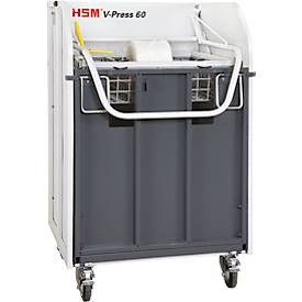 HSM, HSM Vertikale Ballenpresse, HxBxT 1280 x 810 x 735 mm mit Hebel Gewicht 95 kg, HSM Manuelle Ballenpresse V-Press 60