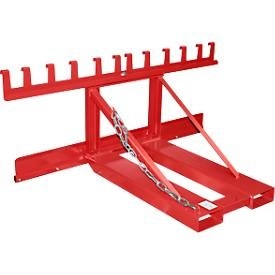 undefined, Mülltonnenheber für 3 Tonnen feuerrot, Bauer Mülltonnen-Heber MH-III, mit Gummianschlag, für 3x 80- bis 360-L-MGB, L 1030 x B 1595 x H 680 mm, lackiert, feuerrot RAL 3000