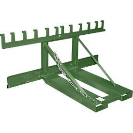 bauer, Bauer Mülltonnen-Heber MH-III, mit Gummianschlag, für 3x 80- bis 360-L-MGB, L 1030 x B 1595 x H 680 mm, lackiert, resedagrün RAL 6011, Bauer Mülltonnen-Heber MH-III, mit Gummianschlag, für 3x 80- bis 360-L-MGB, L 1030 x B 1595 x H 680 mm, lackiert, resedagrün RAL 6011