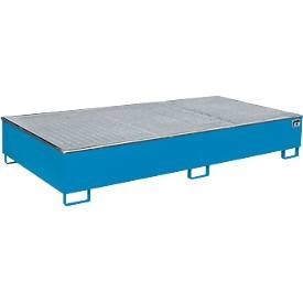 bauer, Bauer Regalwanne RW-GR 2700-3 PE, mit PE-Einsatz, mit Gitterrost, L 2665 x B 1315 x H 440 mm, lichtblau RAL 5012, Bauer Regalwanne RW-GR 2700-3 PE, mit PE-Einsatz, mit Gitterrost, L 2665 x B 1315 x H 440 mm, lichtblau RAL 5012