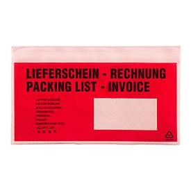 undefined, Begleitpapiertasche Novafix, selbstklebend, Format C5/C6, Aufdruck Lieferschein/Rechnung, Fenster r., LDPE, 250 Stück, Begleitpapiertasche Novafix, selbstklebend, Format C5/C6, Aufdruck Lieferschein/Rechnung, Fenster r., LDPE, 250 Stück