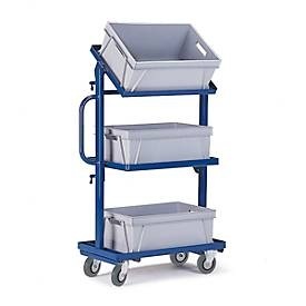 Rollcart Transportsysteme, Beistellwagen, mit Holz-Etagenböden, ohne Eurokästen, neigbar, Beistellwagen, mit Holz-Etagenböden, ohne Eurokästen, neigbar