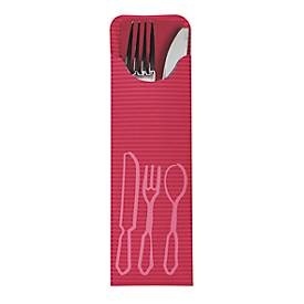 PAPSTAR, Bestecktaschen Papstar, inkl. farbiger Bistro-Serviette, 5 x 100 Stk., B 73 x H 235 mm, Papier, bordeaux, Bestecktaschen Papstar, inkl. farbiger Bistro-Serviette, 5 x 100 Stk., B 73 x H 235 mm, Papier, bordeaux