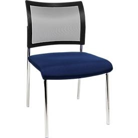 Topstar, Besucherstuhl, 4-Fuß, Netz, ohne Armlehnen, im 2er-Set, blau, Besucherstuhl, 4-Fuß, Netz, ohne Armlehnen, im 2er-Set, blau